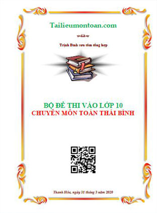 Bộ đề mon toán vào 10 Chuyên Thái Bình 