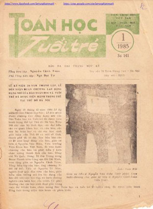 Tạp chí toán học và tuổi trẻ tháng 1 năm 1985 số 141