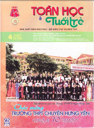 Tạp chí toán học và tuổi trẻ tháng 4 năm 2007 số 358