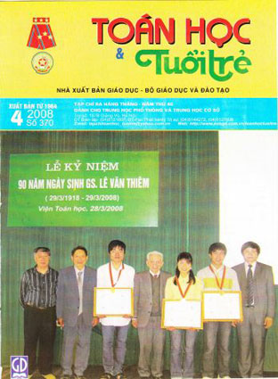 Tạp chí toán học và tuổi trẻ tháng 4 năm 2008 số 370