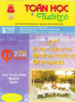 Tạp chí toán học và tuổi trẻ tháng 8 năm 2008 số 374