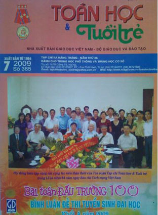Tạp chí toán học và tuổi trẻ tháng 7 năm 2009 số 385