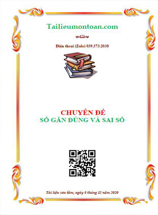 Chuyên đề số gần đúng và sai số 