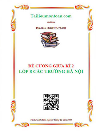 Đề cương giữa kì 2 môn toán lớp 8