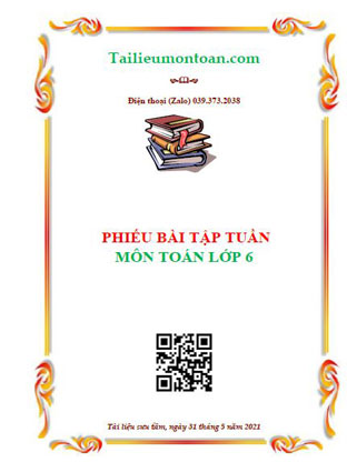 Bài tập tuần môn toán lớp 6