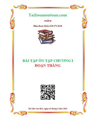 Bài tập ôn tập chương 1 đoạn thẳng