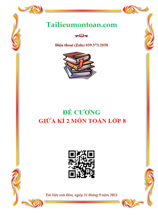 Đề cương học kì 2 môn toán lớp 8