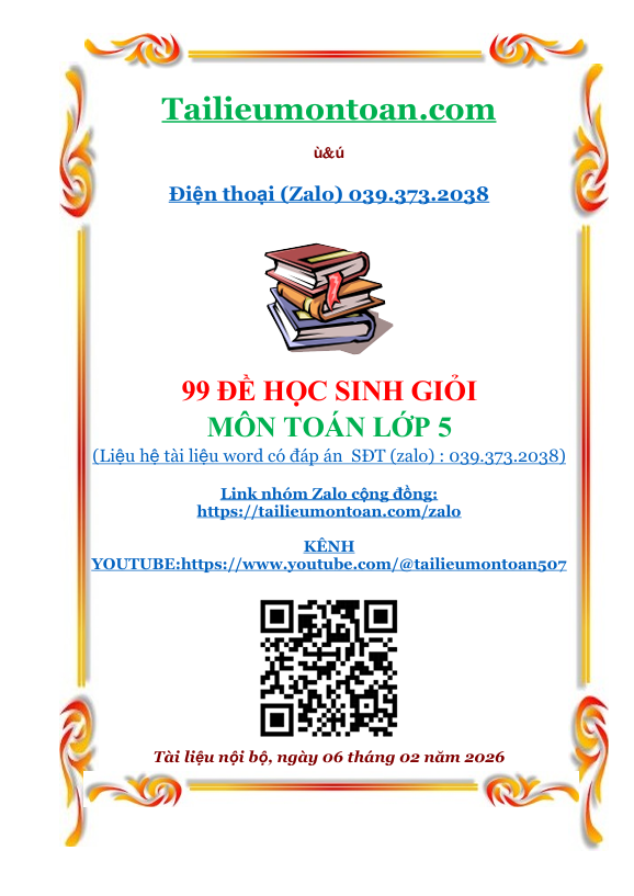 99 đề học sinh giỏi toán lớp 5