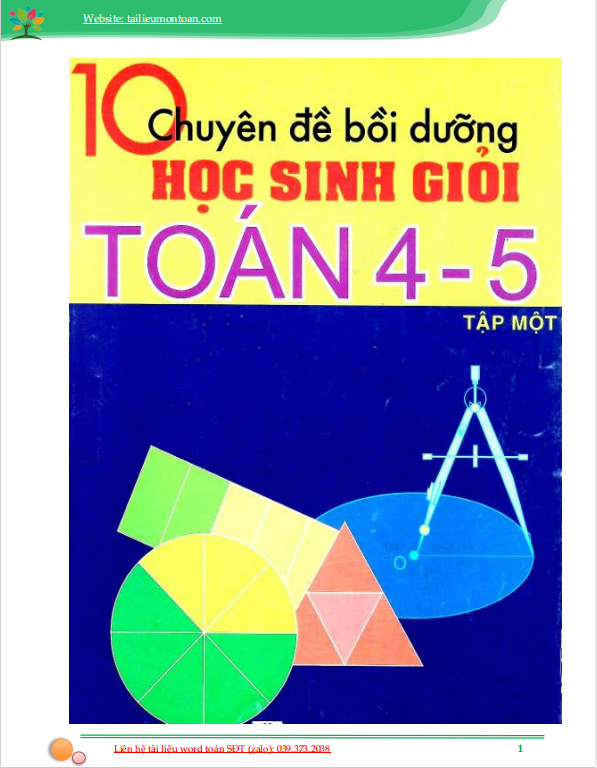 10 chuyên đề bồi dưỡng học sinh giỏi toán lớp 4-5