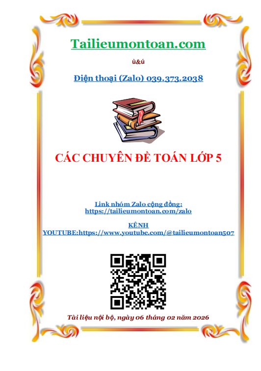 Chuyên đề toán lớp 5