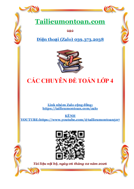 Chuyên đề toán lớp 4