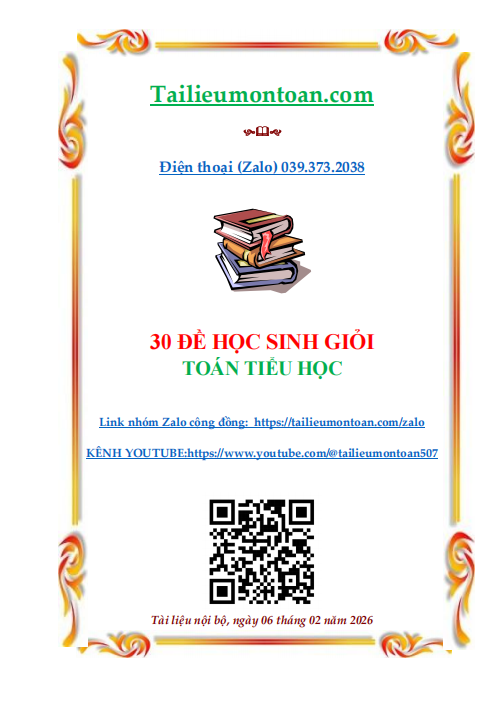 30 đề giao lưu toán tiểu học